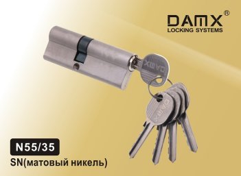 Ц.м. простой ключ-ключ N55/35mm DAMX SN (Матовый никель)